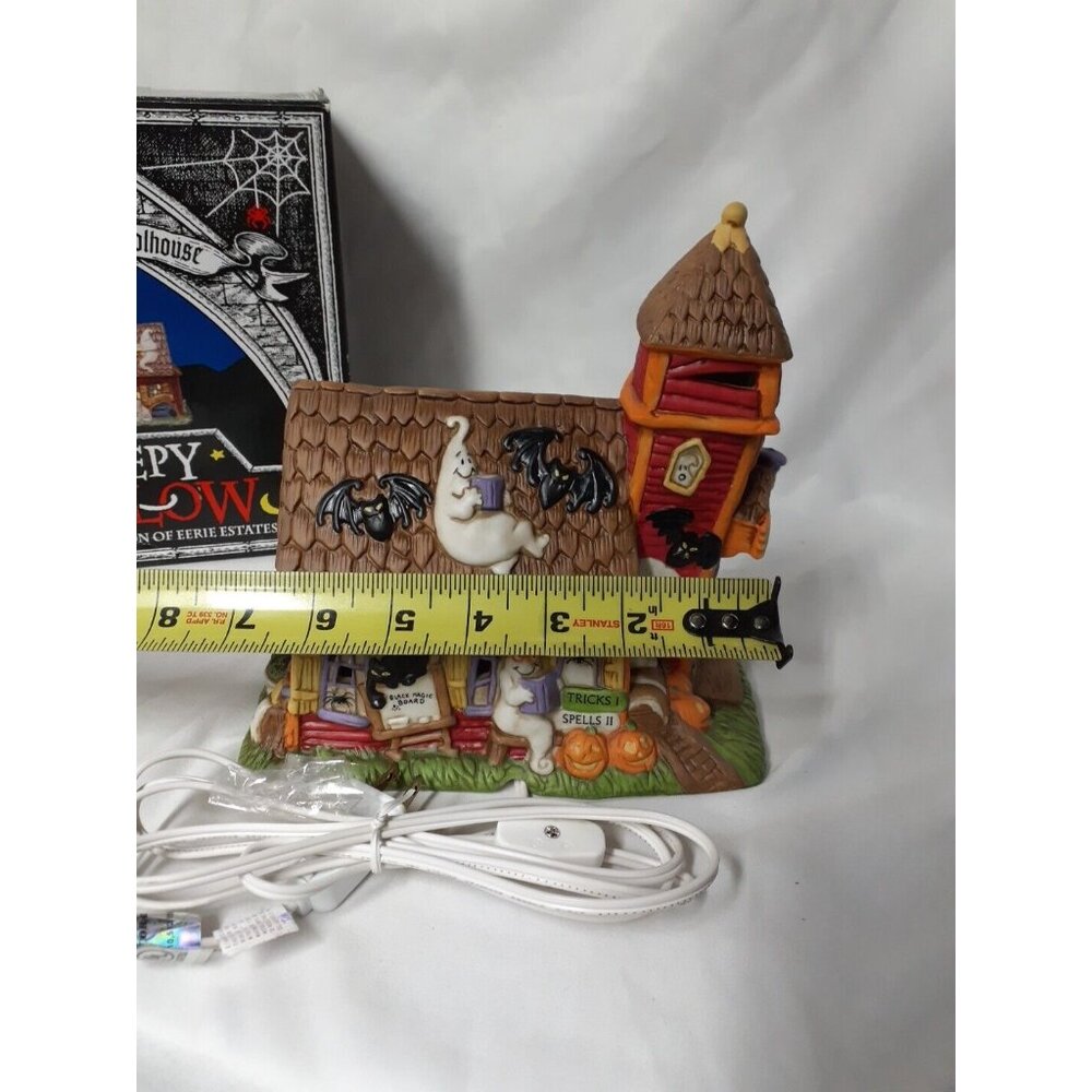 Cannon Falls Creepy Hollow LITTLE DEAD SCHOOLHOUSE Mini Light Up Halloween House - Picture 11 of 13